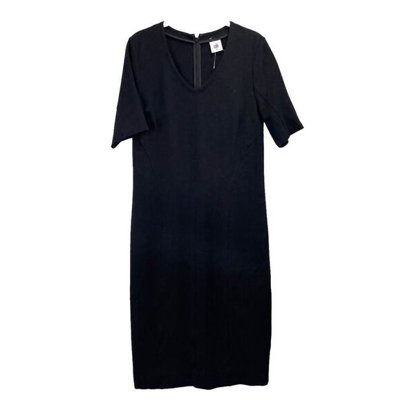 Cabi 3101 Black Claire Ponte Knit Sheath Dress Size 8 - Picture 1 of 8